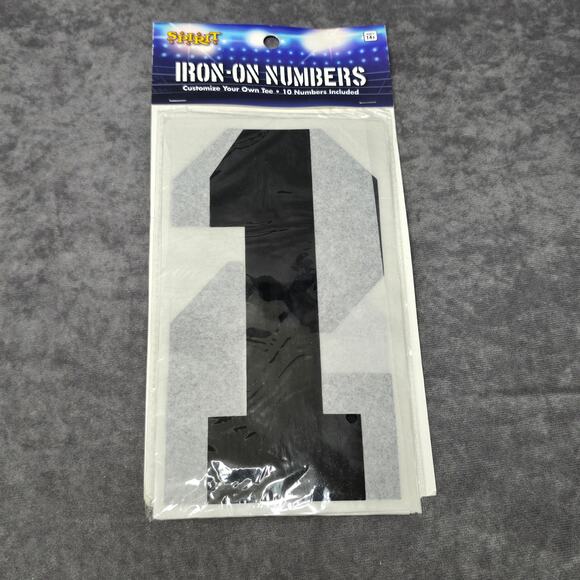 SPIRIT Black Iron On Numbers Customize Tees 10 Iron on Sheets Kit Set Halloween - Picture 2 of 6